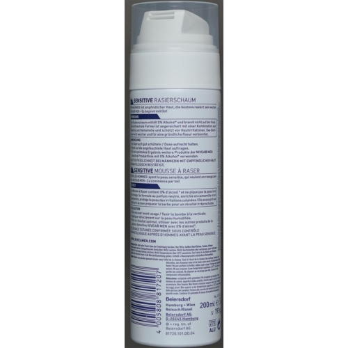 Nivea Men Sensitive Rasierschaum (neu) 200ml buy online
