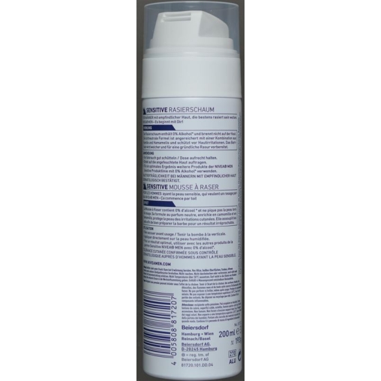 Nivea Men Sensitive Rasierschaum (neu) 200ml buy online