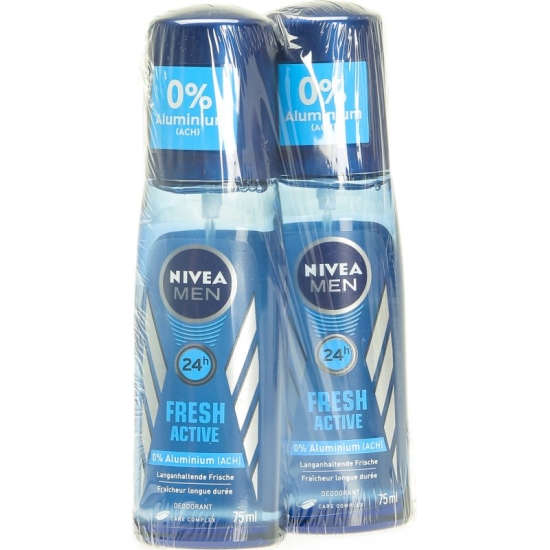 Nivea Men Spray Fresh Active Duo 2x 75ml buy online