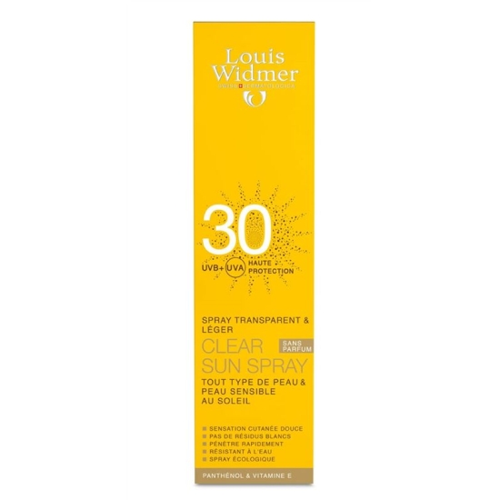 Louis Widmer Clear Sun 30 Unparfümiert Spray 125ml buy online