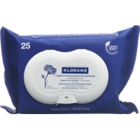 Klorane Removable make-up removal cloths cornflower 25 pieces