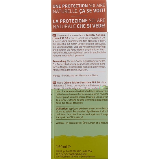 Weleda Edelweiss Sensitiv Sonnencreme LSF 30 150ml buy online