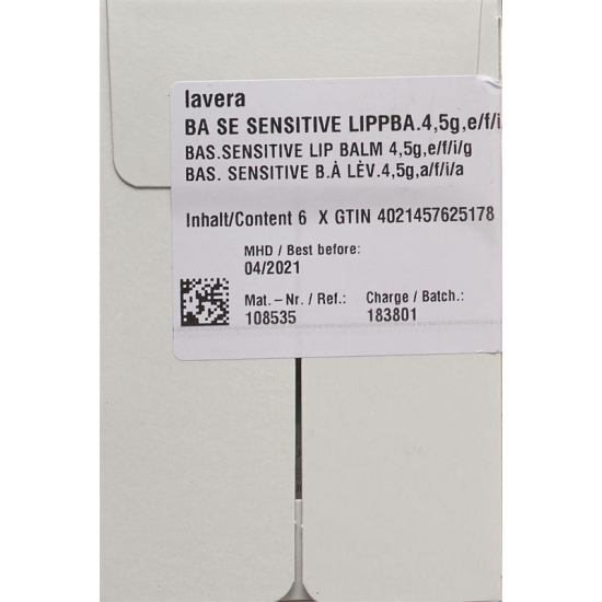 Lavera Lippenbalsam Basis Sensitiv (neu) 6x 4.5g buy online