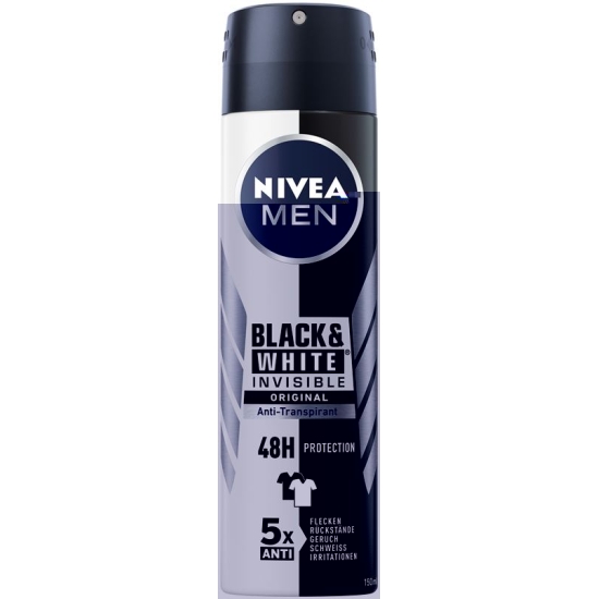 Nivea Male Deo Inv Bla&whi Aeros Or (n) Spray 150ml buy online