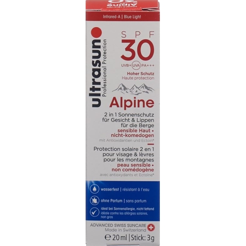 Ultrasun Alpine SPF 30 20ml + 2.3ml Lipstick buy online
