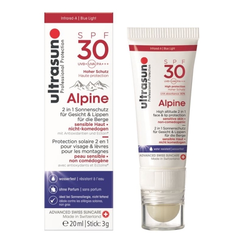 Ultrasun Alpine SPF 30 20ml + 2.3ml Lipstick buy online