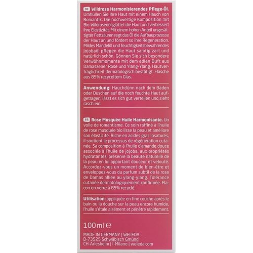 Weleda Wildrose Harmonisierendes Pflege-Öl Glasflasche 100ml buy online