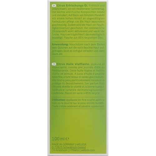 Weleda Citrus Erfrischungs-Öl Glasflasche 100ml buy online